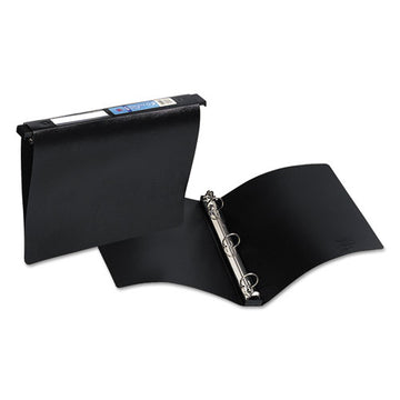 Avery® Hanging Storage Flexible Non-view Binder With Round Rings, 3 Rings, 1" Capacity, 11 X 8.5, Black freeshipping - TVN Wholesale